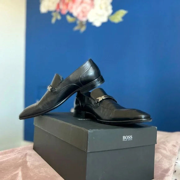 Hugo Boss | Shoes | Hugo Boss Formal Black Leather Shoe 85  display picture 1
